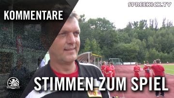 A.Grosser (GW Neukölln) und S.Fiedler (Union) – Stimmen zum Spiel (AOK Pokal, Finale) | SPREEKICK.TV