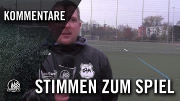 A. Schier (Trainer DJK Grün-Weiß) und E. Engehausen (Trainer S.u.S Nippes) – Die Stimmen zum Spiel