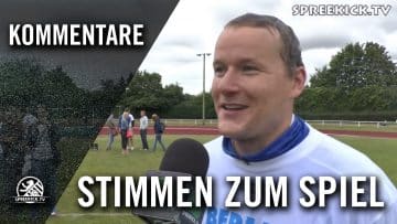 Andreas Fricke (FC Internationale) und Marco Wilke ( SD Croatia) – Stimmen zum Spiel | SPREEKICK.TV