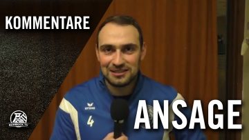 Ansage von Aliosman Aydin (SSVg Velbert) | RUHRKICK.TV