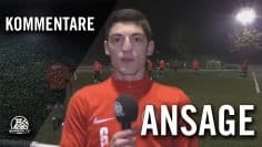 Ansage von Mert Erdal (Eimsbütteler TV, U19 A-Junioren)