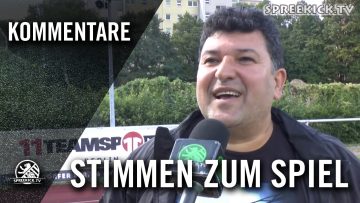 Ayhan Bilek (1.FC Schöneberg) – Stimme zum Spiel (1.FC Schöneberg – SV Adler Berlin) | SPREEKICK.TV
