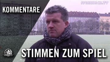 C. Börsch (SV Norden-Nordwest) & C. Köhn (SF Kladow) (Landeliga St. 2) – Stimmen zum Spiel