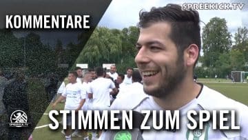 C.Cappelle (SC Borsigwalde) und A.Kiratli (Berlin Hilalspor) – Stimmen zum Spiel | SPREEKICK.TV