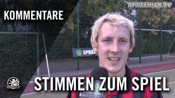 C. Gill (TSV Lichtenberg) und F. Reimann (Köpenicker SC) – Die Stimmen zum Spiel