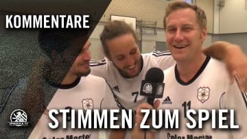 D. Kutrieb, L. Hartmann (beide FC Liria) und Ö. Badur (TeBe) – Stimmen zum Spiel  | SPREEKICK.TV