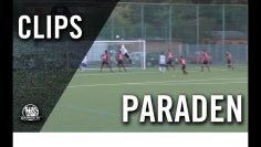 Da macht er sich ganz lang! Parade von Tim Wiegand (SV Eintracht Wald-Michelbach)