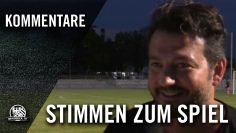 Daniyel Cimen, Varol Akgöz (beide SG Rot-Weiss) und Mustafa Fil (Trainer Oberrad) – Stimmen