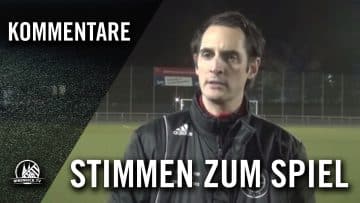 David Meyes (SC Borussia Lindenthal-Hohenlind) und Patrick Knobel (Trainer Heiligenhauser SV)