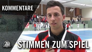 Die Stimme zum Spiel (Holzpfosten Schwerte – SG Meisenheim/Desloch-Jeckenbach, Achtelfinale, Futsal)