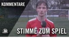 Die Stimme zum Spiel | SV Curslack-Neuengamme – TSV Buchholz 08 (Testspiel)