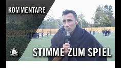 Die Stimme zum Spiel | TSV Sasel – TuS Dassendorf (14. Spieltag, Oberliga Hamburg)