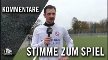 Die Stimme zum Spiel | TSV Stellingen 88 – FC Eintracht Lokstedt II (15. Spieltag, Kreisliga 2)