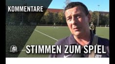 Die Stimmen | FV Blau-Weiss Spandau – SC Schwarz-Weiss Spandau (7. Spieltag, Bezirksliga, Staffel 1)