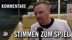 Die Stimmen zum Finale (SuS Beckhausen – SC Hassel, Hallenstadtmeisterschaft Gelsenkirchen)