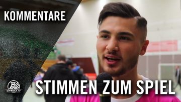 Die Stimmen zum Finale (SV Genc Osman Duisburg – VfB Homberg, Hallenstadtmeisterschaft Duisburg)