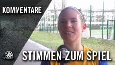 Die Stimmen zum Spiel (1. FC Union Berlin II – SFC Stern 1900, 11er Frauen Berlin-Liga)