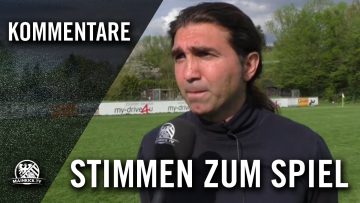 Die Stimmen zum Spiel (1. Hanauer FC 1893 – SC 1960 Hanau, Gruppenliga Frankfurt, Gruppe Ost)