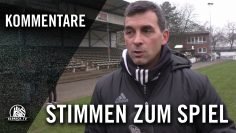Die Stimmen zum Spiel (Altona 93 II – HSV Barmbek-Uhlenhorst II,  Achtelfinale, Pokal der 2. Herren)