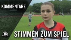 Die Stimmen zum Spiel (Altona 93 – Hamburger SV, Frauen Aufstieg zur Landesliga/Relegation 2016/2017