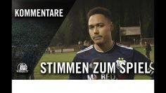 Die Stimmen zum Spiel | Altona 93 – TuS Dassendorf (5. Spieltag, Oberliga Hamburg)