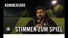 Die Stimmen zum Spiel | Berlin Türkspor – Füchse Berlin Reinickendorf (19. Spieltag, Berlin-Liga)