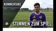 Die Stimmen zum Spiel | BFC Dynamo – Tennis Borussia Berlin (22. Spieltag, A-Junioren-Regionalliga)