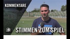 Die Stimmen zum Spiel | BFC Dynamo – FC Viktoria 1889 Berlin (1. Spieltag, A-Junioren-Regionalliga)