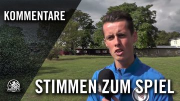 Die Stimmen zum Spiel (BFC Dynamo – SV Tasmania Berlin, U15 C-Jugend, Verbandsliga) | SPREEKICK.TV