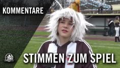 Die Stimmen zum Spiel (BFC Preussen – SC Staaken, Halbfinale, Berliner Pokal der 1. Herren)