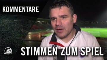 Die Stimmen zum Spiel (Bonner SC 01/04 – FC Viktoria 08 Arnoldsweiler, VF, FVM-Pokal 2016/2017)