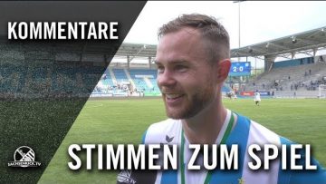 Die Stimmen zum Spiel | Chemnitzer FC – FSV Zwickau (Finale, Sachsenpokal)