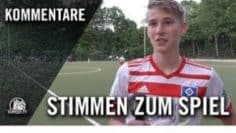 Die Stimmen zum Spiel | Concordia U17 – Hamburger SV U17 (Halbfinale, Pokal)