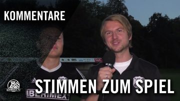 Die Stimmen zum Spiel (CSV SF Bochum-Linden – DJK TuS Hordel (2. Runde, Kreispokal Bochum 2016/2017)