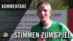 Die Stimmen zum Spiel (DJK Arminia Klosterhardt – Viktoria Buchholz, Landesliga, Gruppe 2)