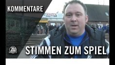 Die Stimmen zum Spiel | DJK SF Katernberg – VfB-Essen-Nord (16. Spieltag, Kreisliga A1, Kreis Essen)