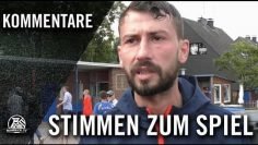Die Stimmen zum Spiel | DJK St. Winfried Kray – FC Blau-Gelb Überruhr (1. Spieltag, Bezirksliga)