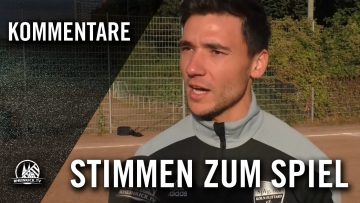 Die Stimmen zum Spiel (DSK Köln – SpVg Flittard, U17 B-Junioren, 1. Runde, Pokal 16/17, Köln)