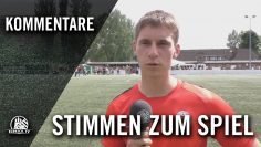 Die Stimmen zum Spiel (Eimsbütteler TV – FC St. Pauli, U17 B-Junioren, Regionalliga Nord)