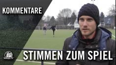 Die Stimmen zum Spiel (Eintracht Lokstedt – SC Vier- und Marschlande, U19, Pokal der A-Junioren)
