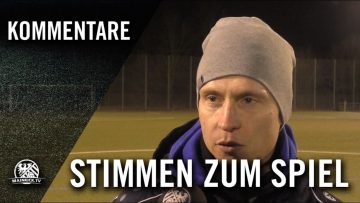 Die Stimmen zum Spiel (Eintracht Frankfurt – Darmstadt 98, U19 A-Junioren, Testspiel)