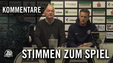 Die Stimmen zum Spiel (ETB SW Essen – Wuppertaler SV, 3. Runde, Niederrheinpokal 16/17)