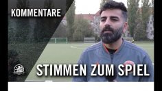 Die Stimmen zum Spiel | FC Amed Berlin – Steglitz GB (10. Spieltag, Kreisliga A, Staffel 1)