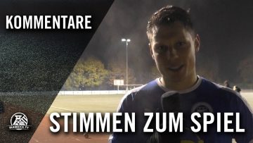 Die Stimmen zum Spiel | FC Brünninghausen – SV Schermbeck (15. Spieltag, Oberliga Westfalen)
