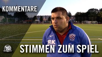 Die Stimmen zum Spiel (FC Croatia Frankfurt – VfL Germania 94 Frankfurt, Relegation zur KOL)