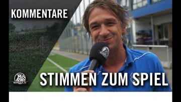 Die Stimmen zum Spiel | FC Frohlinde – TuS Sinsen (Testspiel)