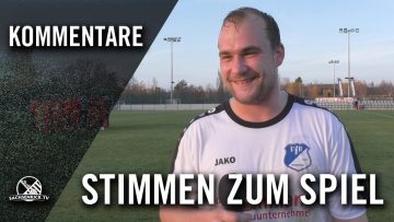 Die Stimmen zum Spiel | FC Grimma – VfB 1921 Krieschow (NOFV-Oberliga Süd, 13. Spieltag)