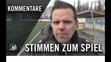 Die Stimmen zum Spiel | FC Hürth U19 – FC Wegberg-Beeck U19 (10. Spieltag, A-Junioren Bezirksliga 2)