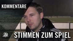 Die Stimmen zum Spiel (FC Kray – DJK Arminia Klosterhardt, U19 A-Junioren, Niederrheinliga)