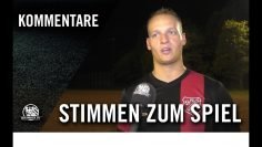 Die Stimmen zum Spiel | FC Munzur Offenbach – Teutonia Hausen (2. Runde, Pokal)